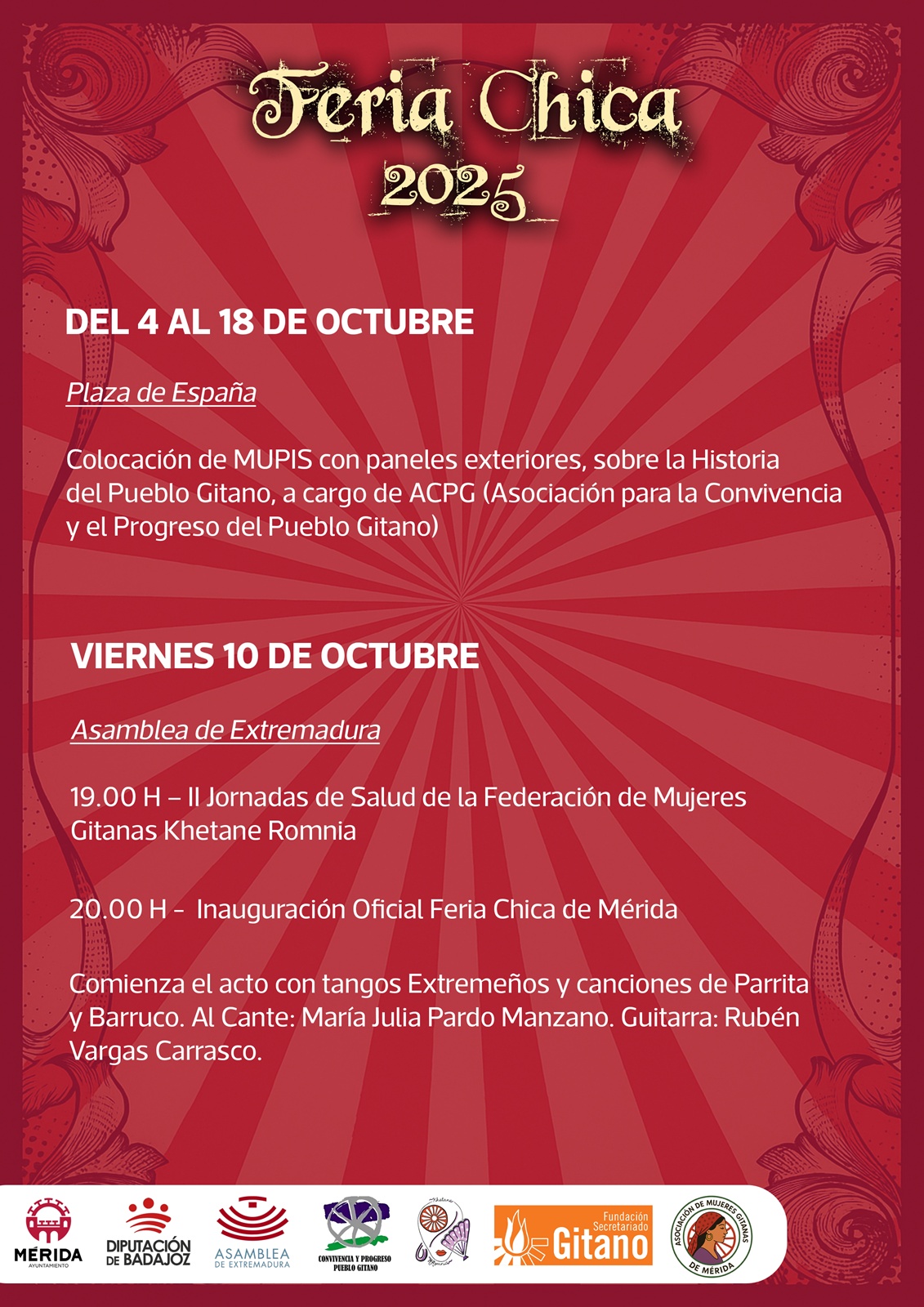 Programa obtenido de página del Ayuntamiento de Mérida Programa