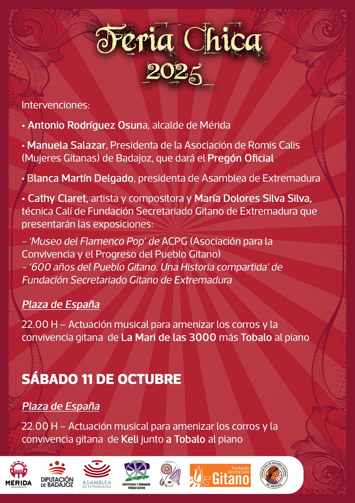 Programa obtenido de página del Ayuntamiento de Mérida Programa