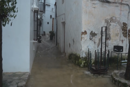 Imagen de Grazalema durante la borrasca