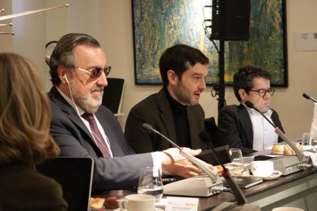 Bustinduy y Jesús Martín durante un acto